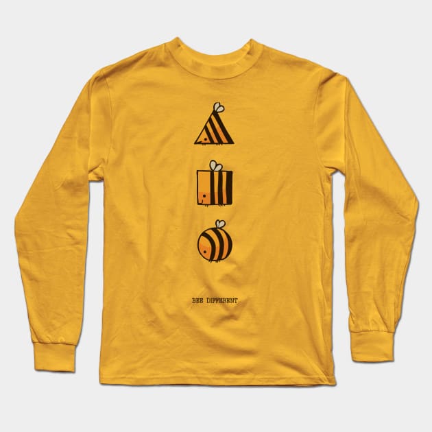 BEE DIFFERENT Long Sleeve T-Shirt by huebucket